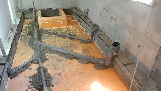 Как установить трубы канализации в совмещенной ванной комнате
