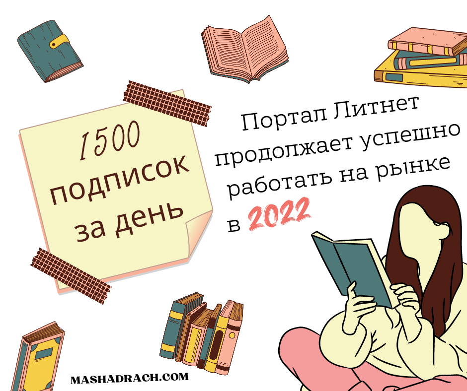Литнет в 2022 году - все хорошо, новые рекорды, продажи книг