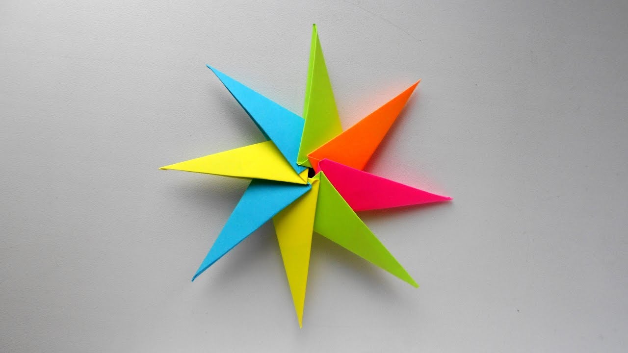 Объемная 3D звезда из бумаги. Модульное оригами
