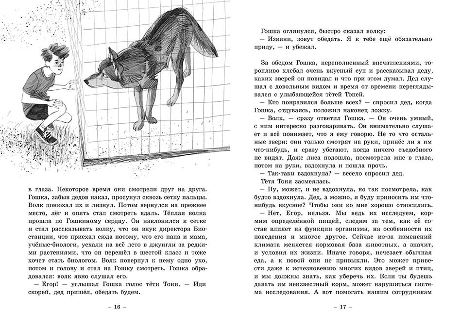 Разворот из книги Г. Книжника "Гошка-волчонок"