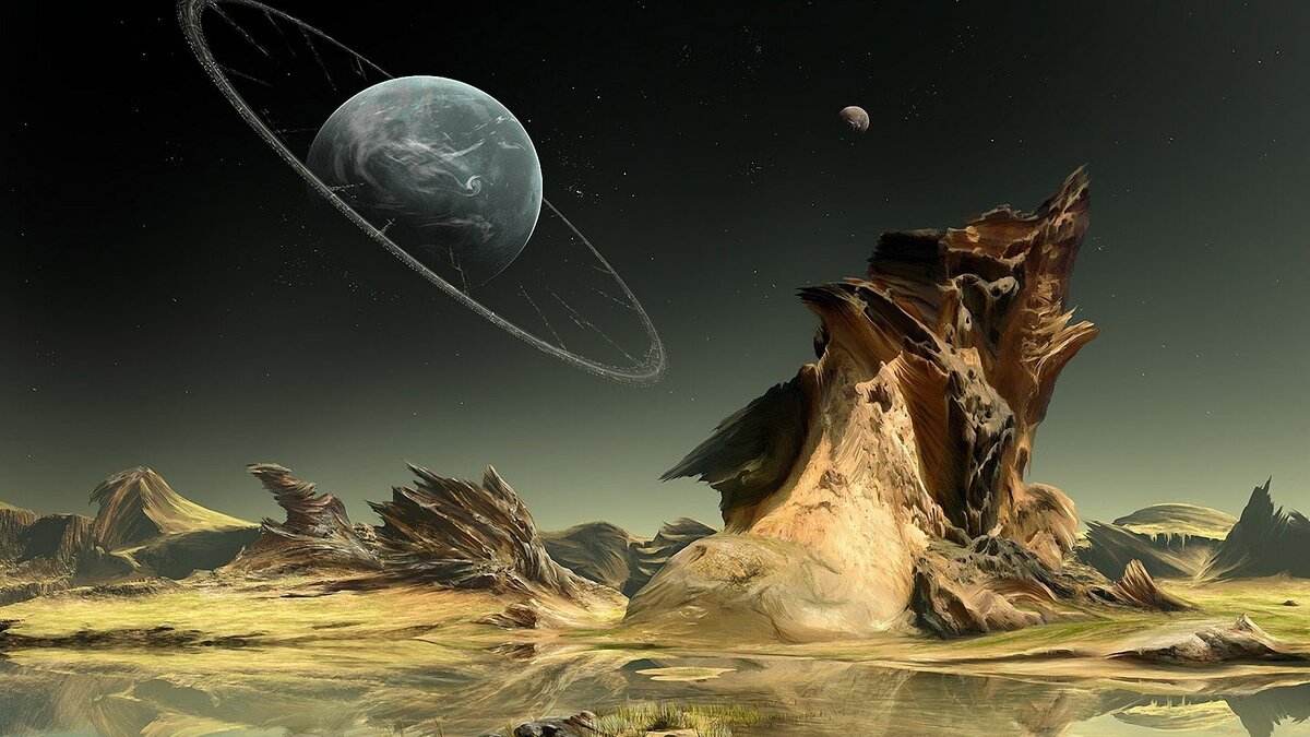 Планета Сатурн. Фантазии. Фото в свободном доступе