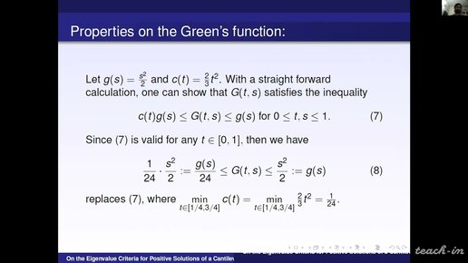 Padhi Seshadev -А note on the eigenvalue criteria for positive solutions of cantilever beam equation