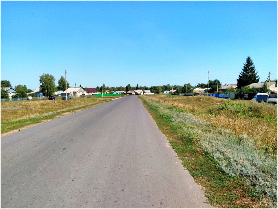 Въезд в село со стороны деревни Сосновка. Улица Луговая.