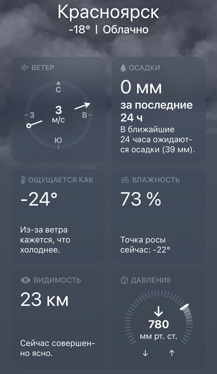 Погодные условия 