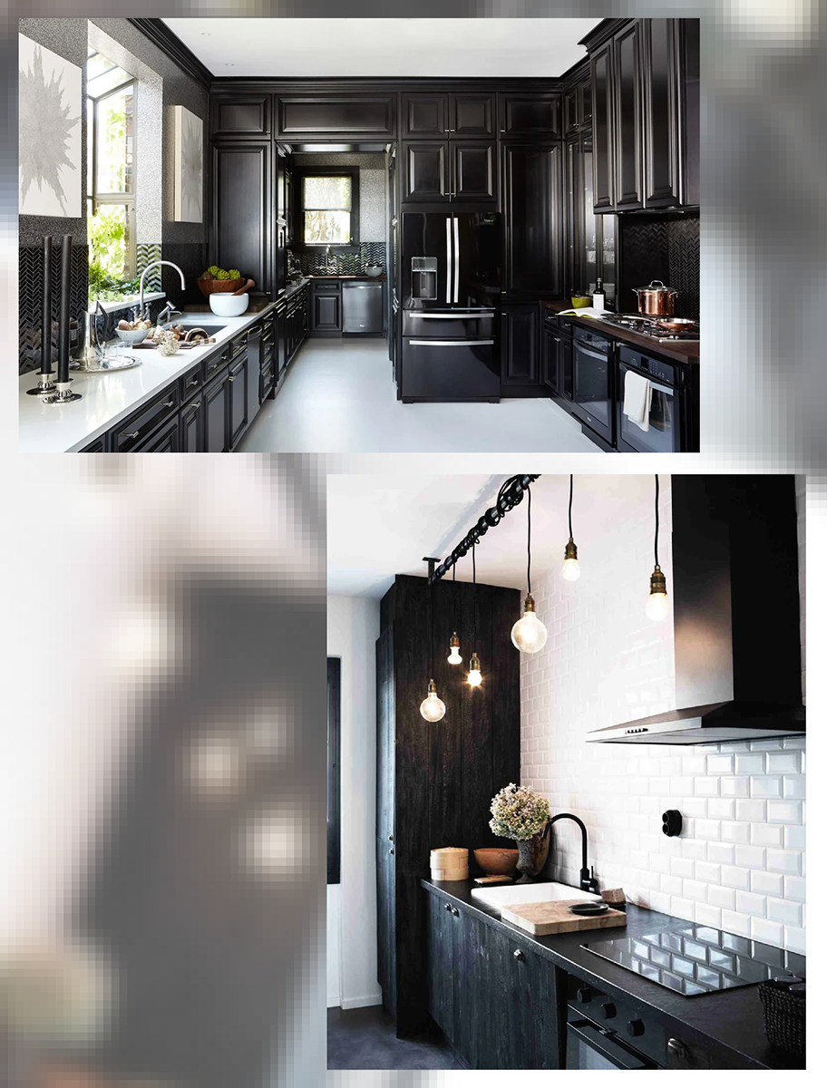 Интерьер чёрной кухни + 70 фото
