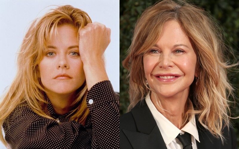 Мэг Райан в начале 90-х и в 2019 году