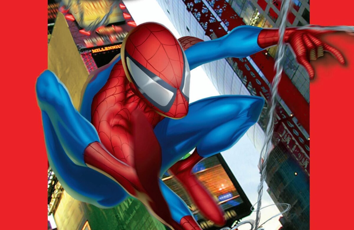 Обложка первого номера серии «Ultimate Spider-Man», by Joe Quesada & Transparency Digital