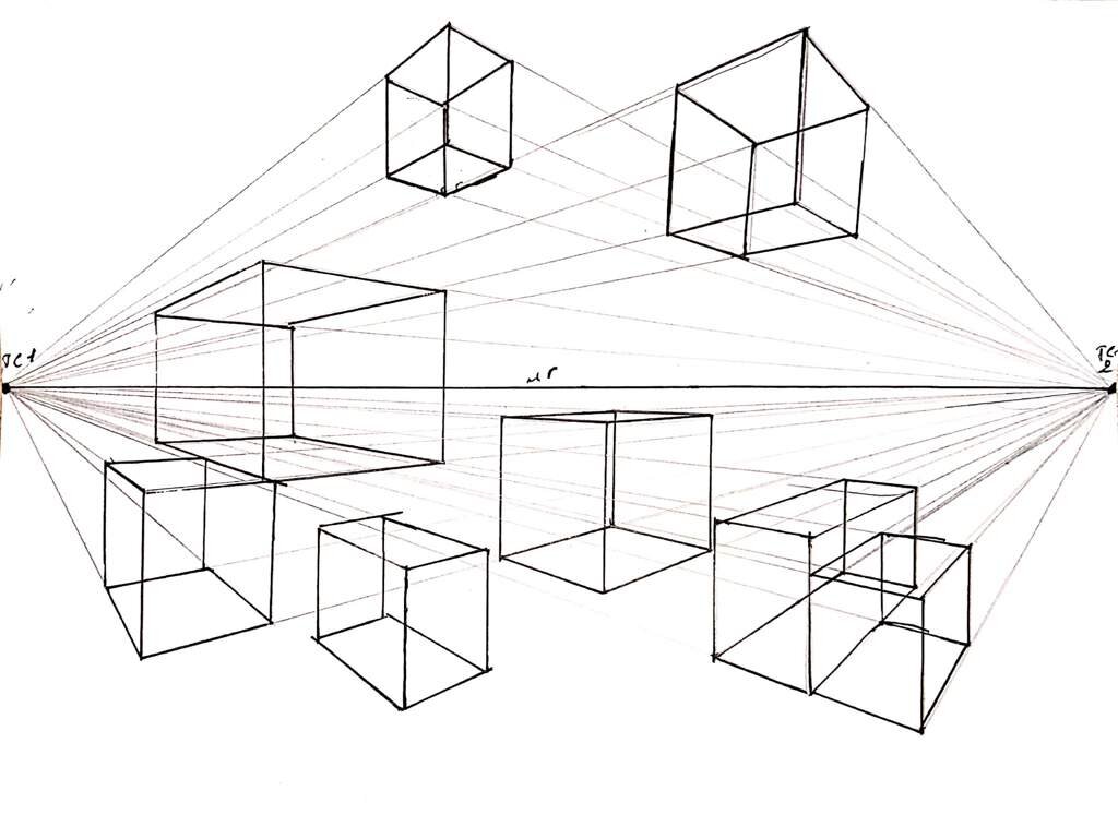 Перспектива в рисунке упражнения
