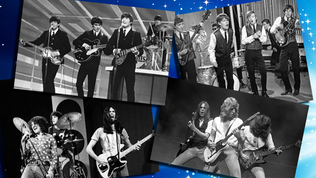 Многие группы исполняли Roll Over Beethoven. Коллаж автора