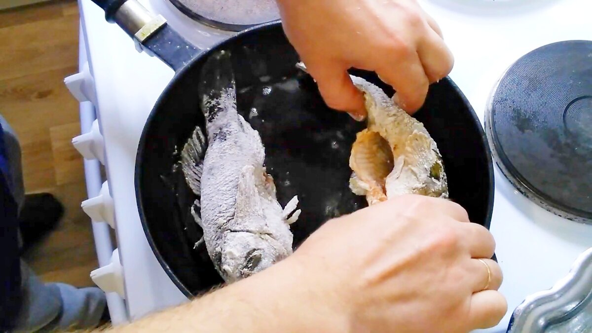 Обжарка ротана на сковороде