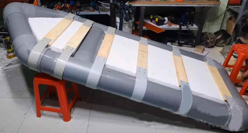 Готовый вариант лодки, сделанной своими руками!