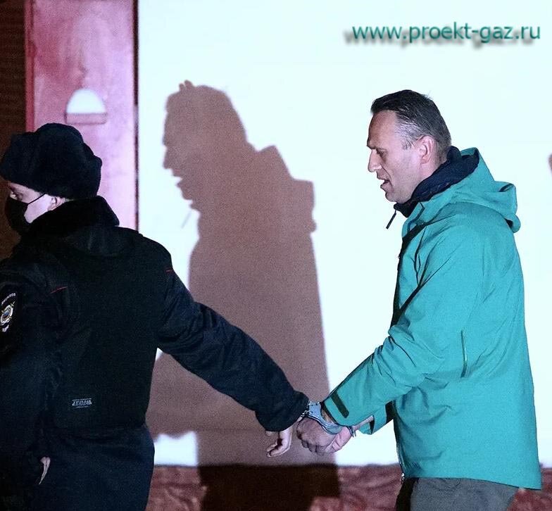Арест Навального (коллаж)