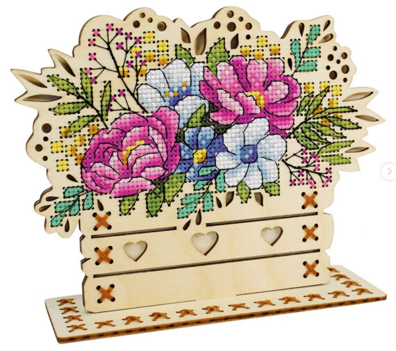 набор для вышивания крестиком М.П. Студия О-018 Цветочная композиция