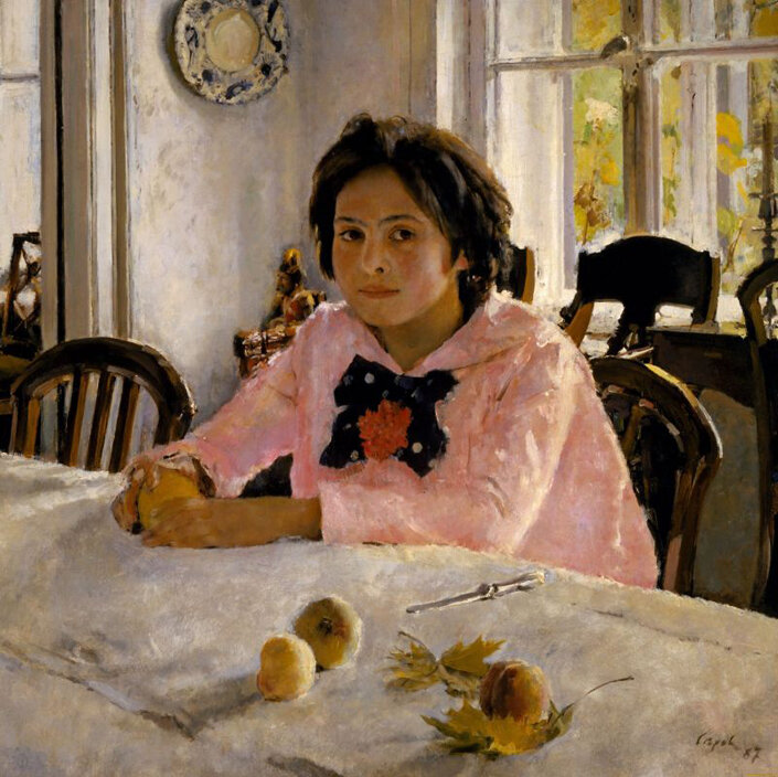 Валентин Александрович Серов Девочка с персиками (Портрет В. С. Мамонтовой).