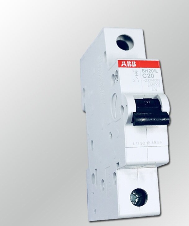 Однофазный однополюсный автоматический выключатель.