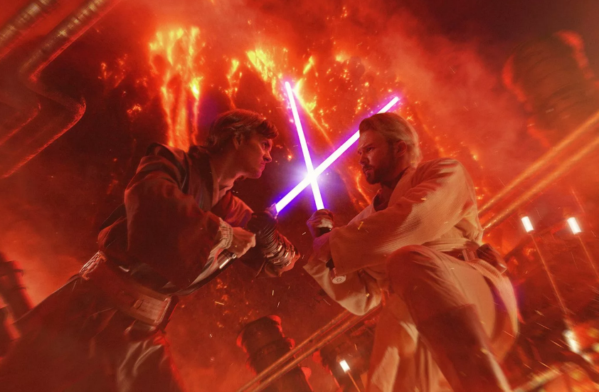 Энакин против Оби-Вана в последней дуэли