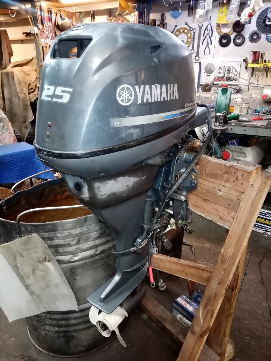 Этот мотор будем проверять Yamaha F25 2014г.в.