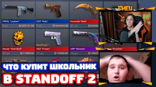 ЧТО КУПИТ ШКОЛЬНИК НА 3000 ГОЛДЫ В STANDOFF 2!