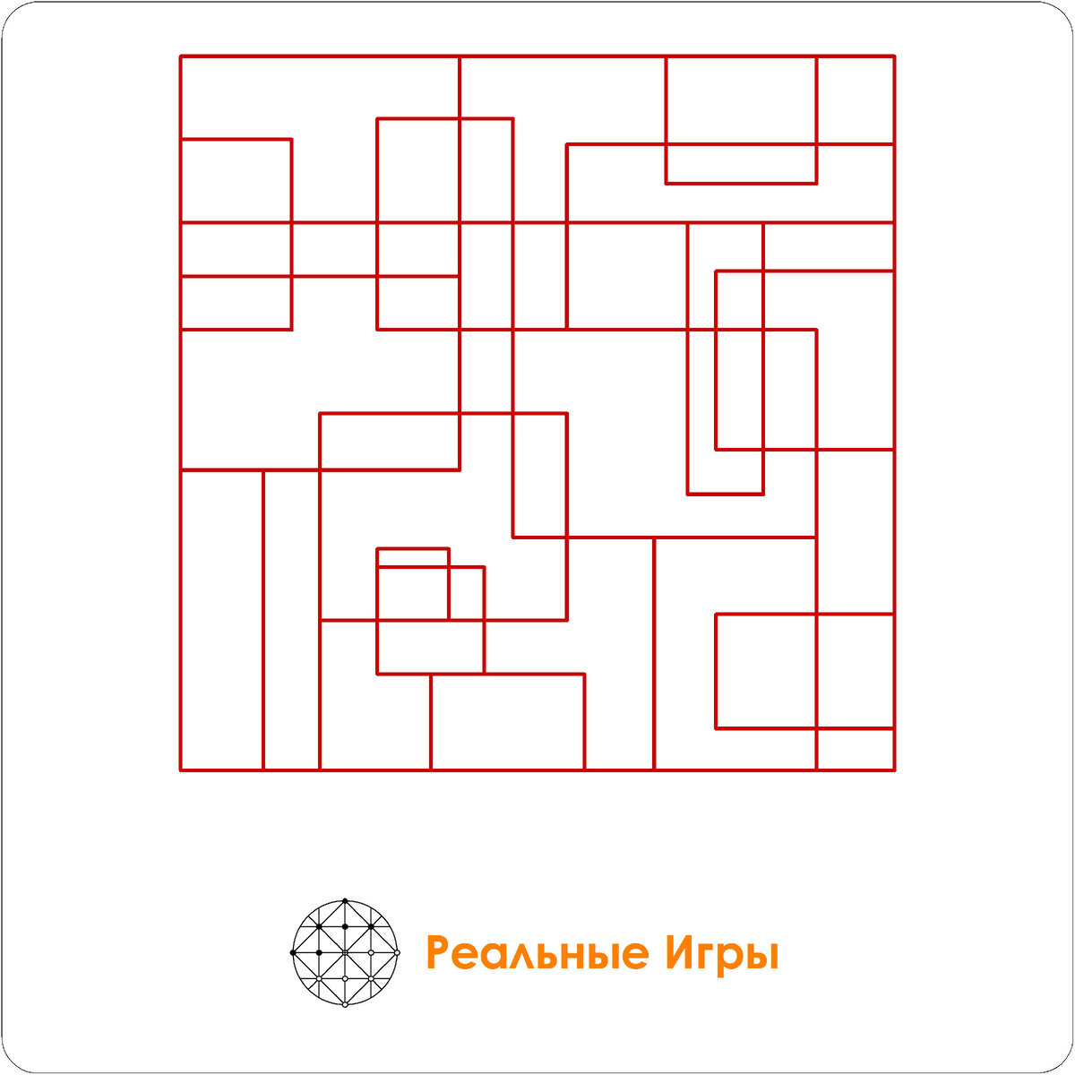 Найдите 5 квадратов. Графическая головоломка