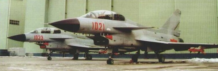 Были построены два двухместных прототипа J-10AS. Первые полеты они выполнили неокрашенными, но затем получили камуфляж из двух оттенков серого цвета и бортовые номера «1021»и«1023».