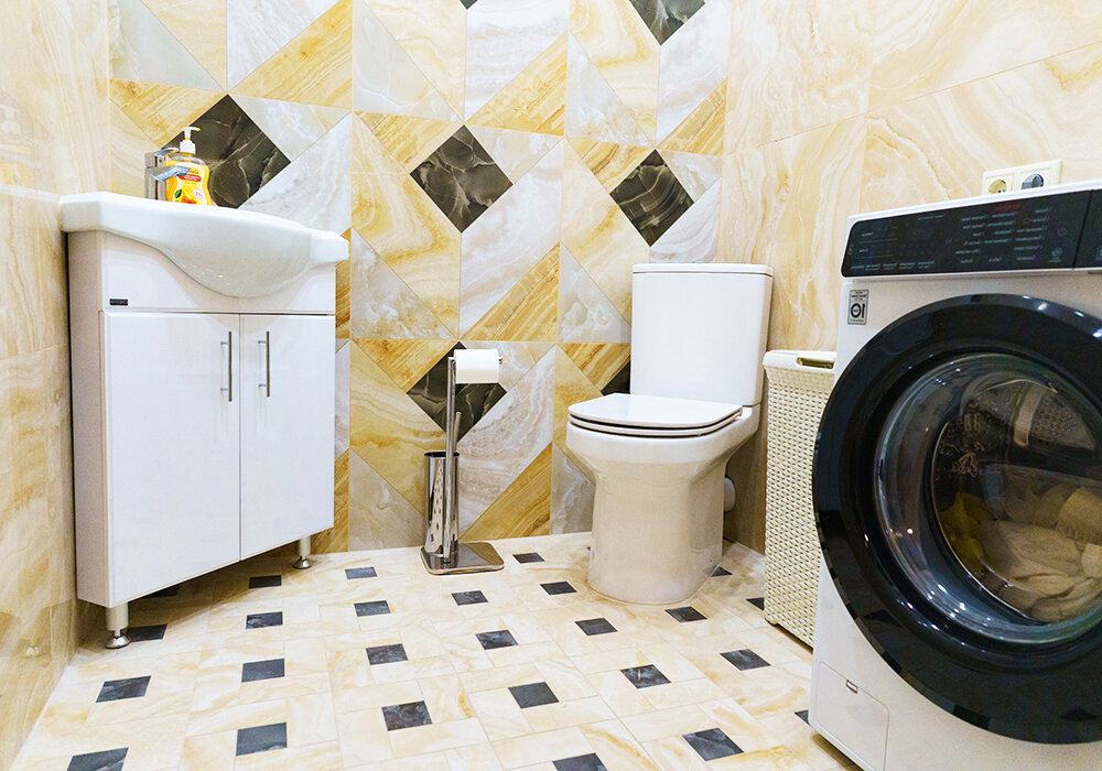 Дизайнерский ремонт в ванной в квартире 65м2