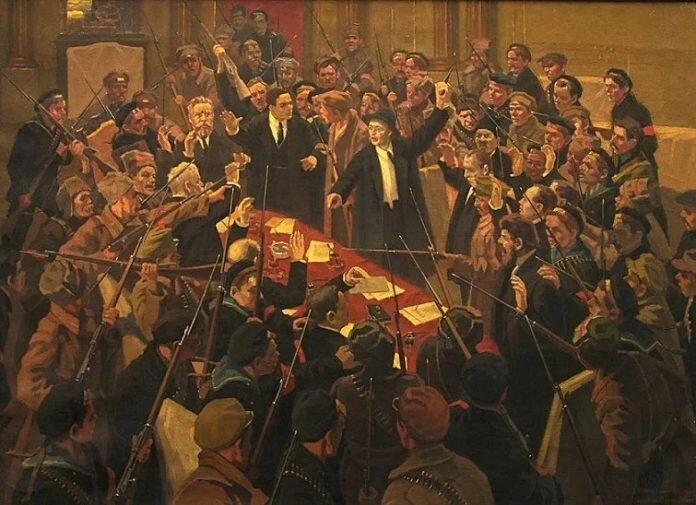 
Михаил Соколов. «Арест Временного правительства». Источник: https://avatars.dzeninfra.ru/get-zen_doc/1707183/pub_5db6f07dec575b00ad9fd8ba_5db6f0b21ee34f00aeaba6ca/scale_1200