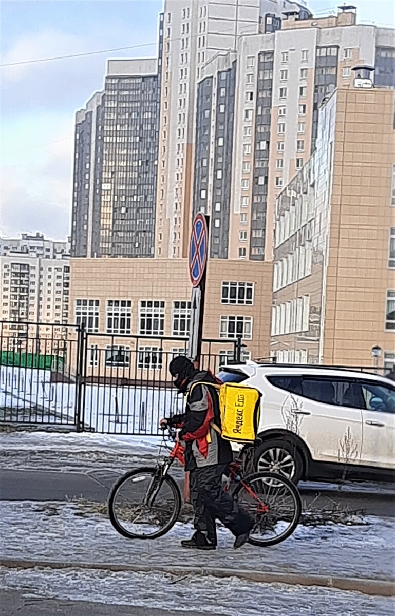 Курьер на службе. Фото автора