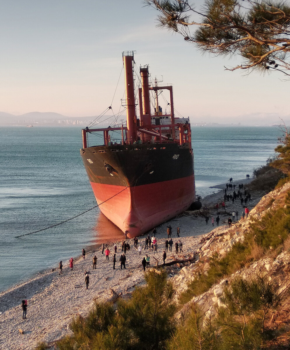 Сухогруз RIO – корабль, выброшенный на берег во время шторма | Антон ...