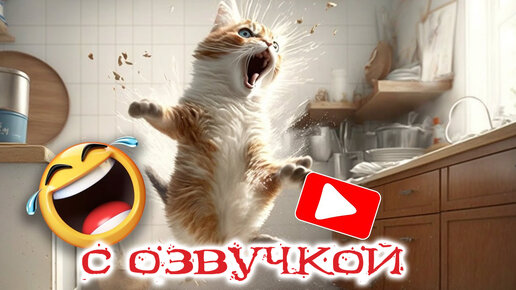 Приколы С КОТАМИ! Самые смешные животные С ОЗВУЧКОЙ! УГАР ДО СЛЁЗ!