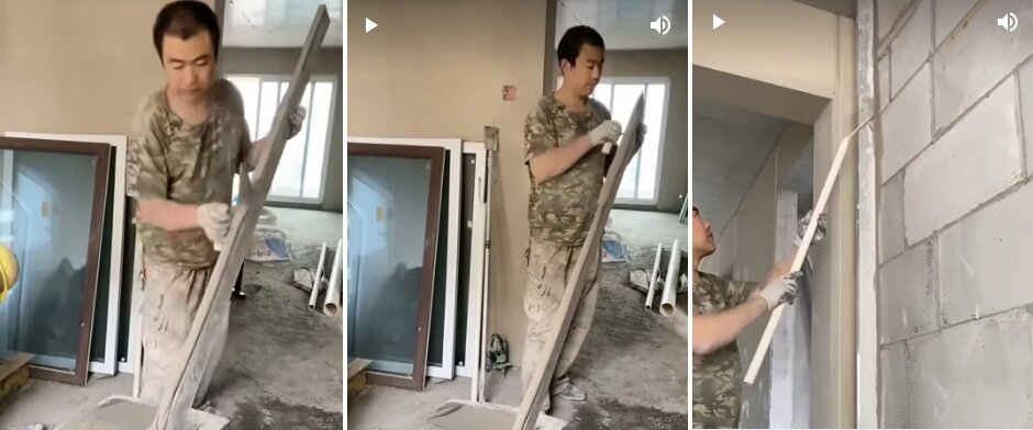 Китайский способ установки штукатурных маяков. Получается в разы ...