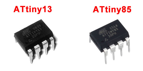ATtiny13 20PU и ATtiny85 20PU