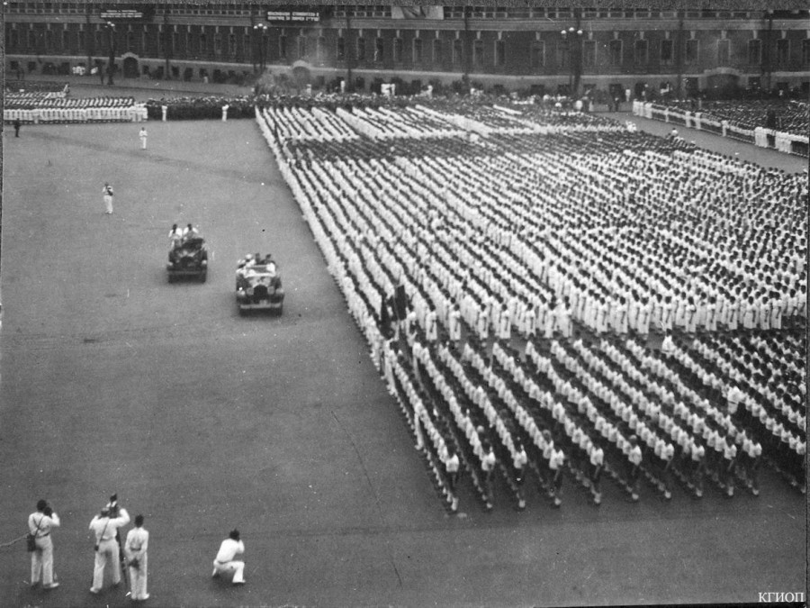 Парад физкультурников на красной площади 1936