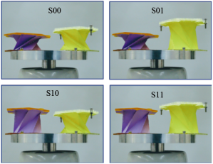 Прототип чисто механической Двухбитной системы из сложенных бумажных сильфонов.