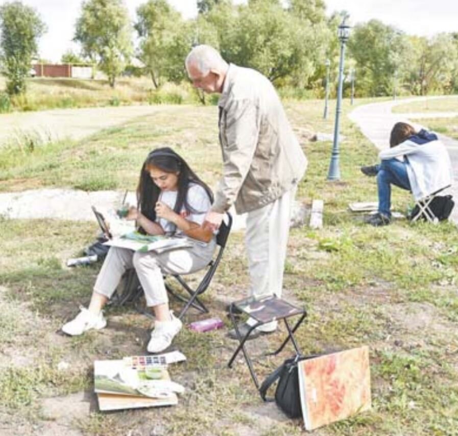Николай Крамарев и Аниса Каримова во время занятий