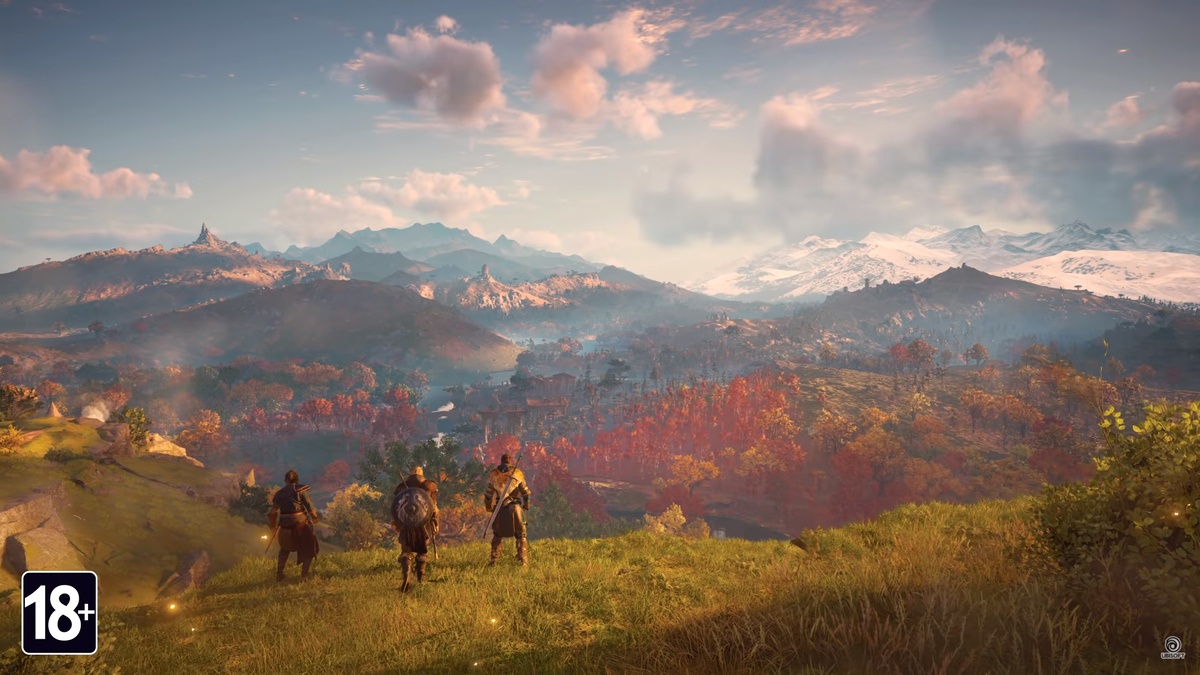 Assassin's Creed: Valhalla кадр из трейлера игры.