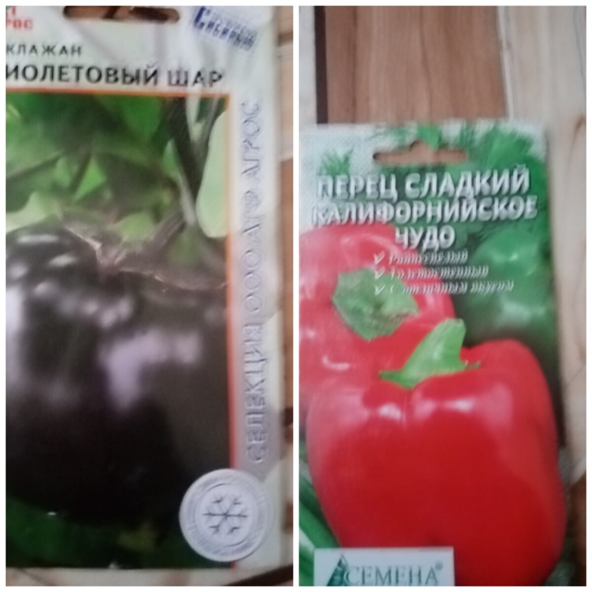 Семена перца и баклажана