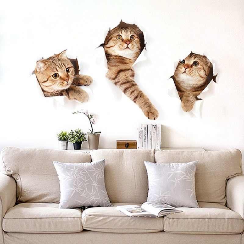 Нарисованные кошки на стенах домов / росписи с кошками