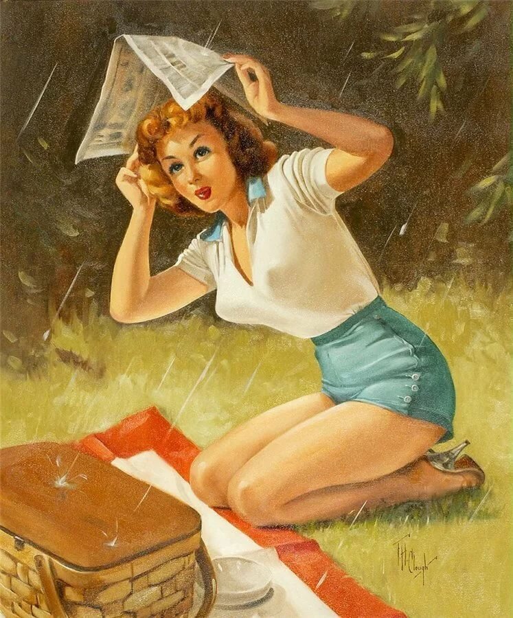 Ретро картинки с девушками
