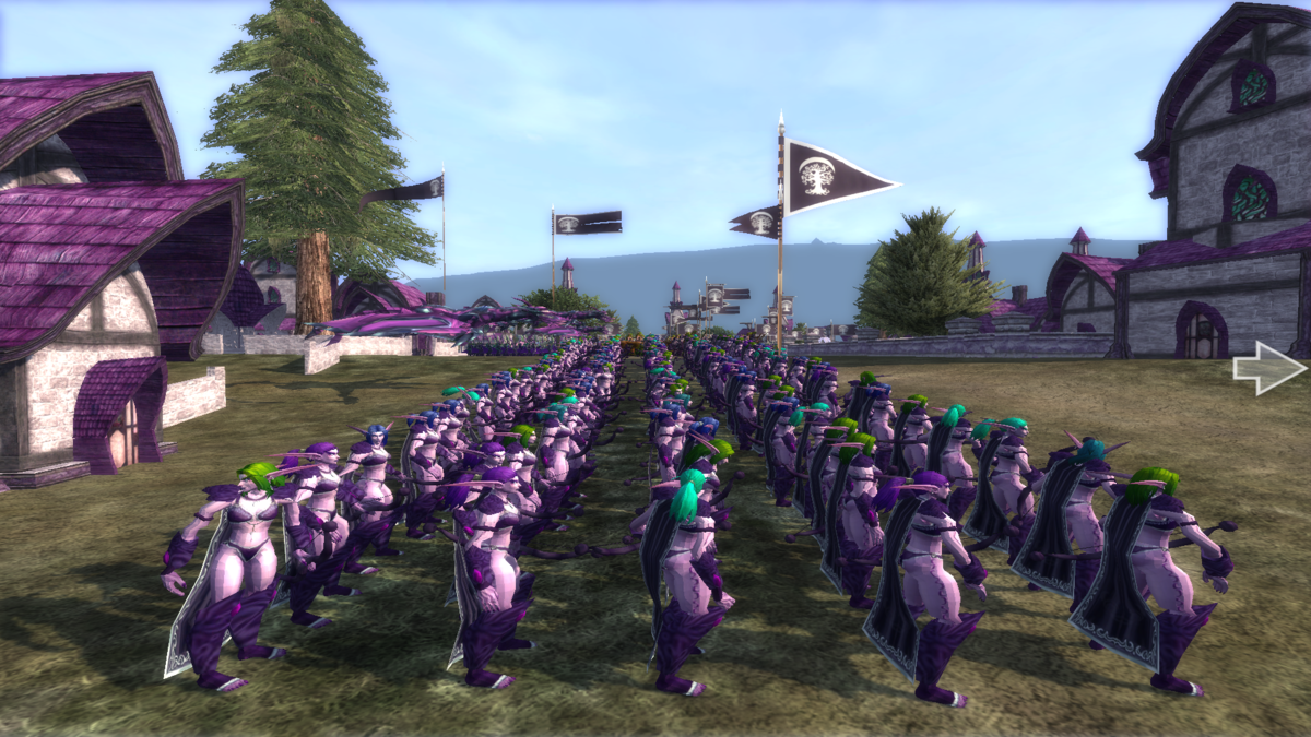 Да, верно! Это Ночные эльфы на движке Медьевала.