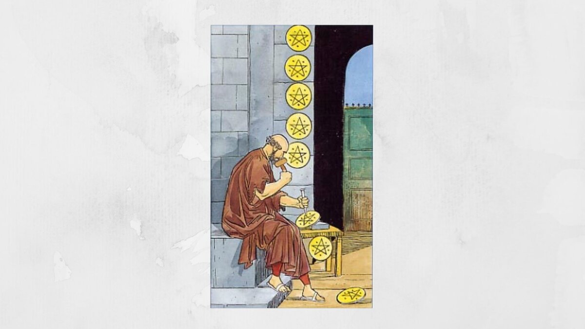 Младший Аркан “8 Пентаклей”