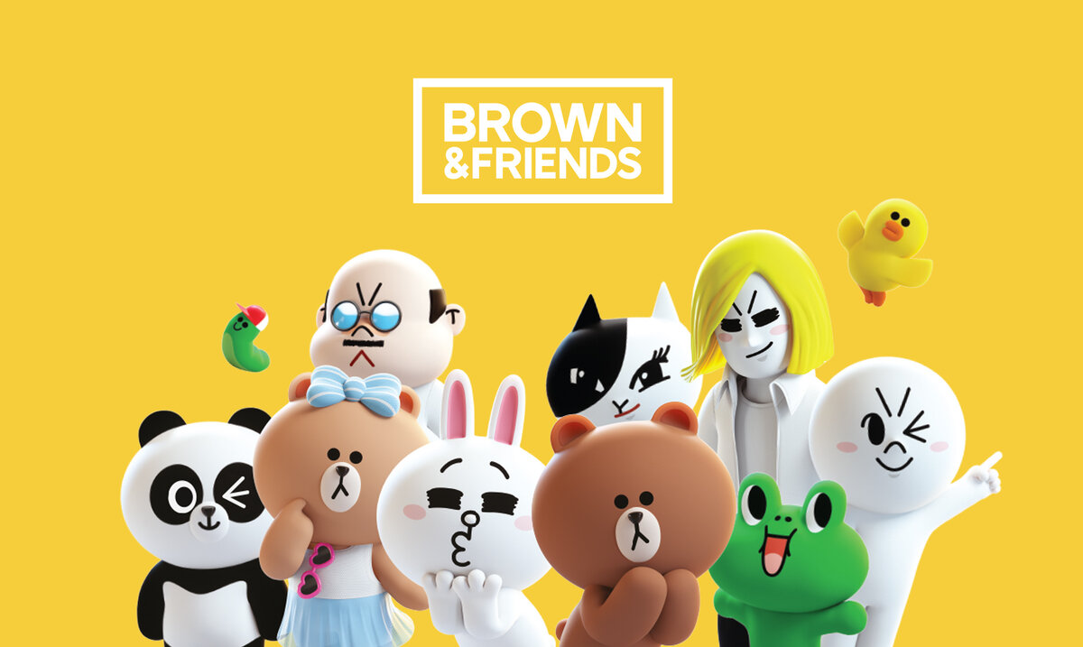 Символы мессенджера Line. 
Источник: https://www.linefriends.com/