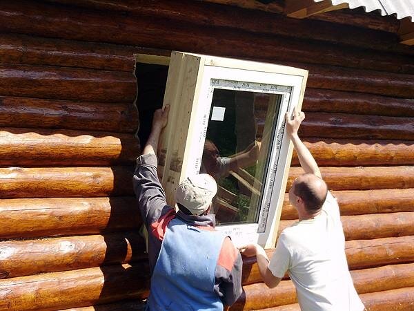 Деформация окна при усадке деревянного дома