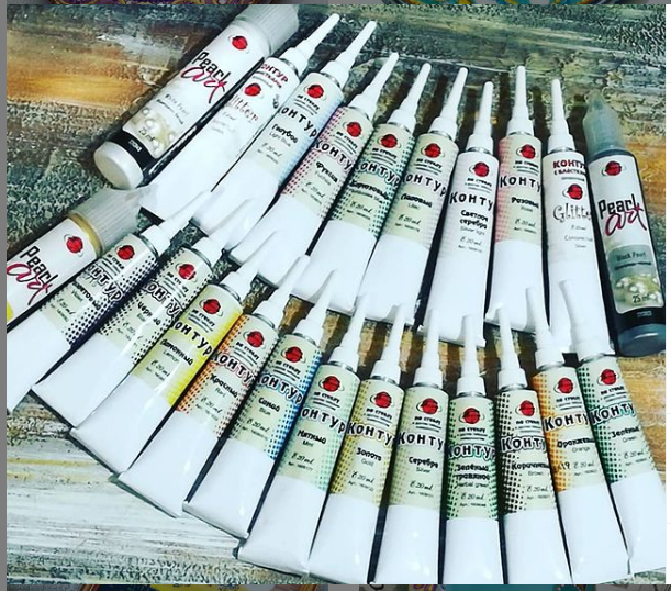 Мое фото из инстаграм. Это небольшое пополнение запасов. Так выглядят контурные краски.