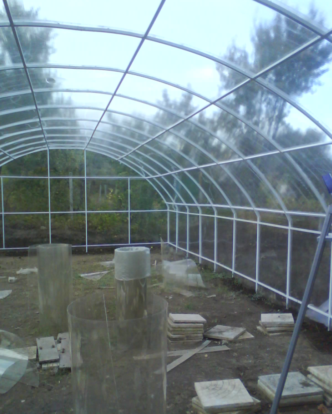 Теплица, покрытая ПЭТ-листом