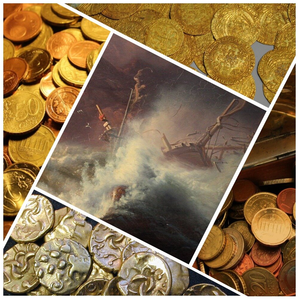 Кнуд-Андреассен Бааде. Крушение. Около 1835 г. Коллаж автора.