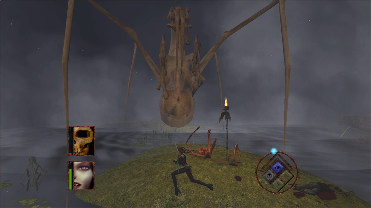 Королева. Первый босс игры.