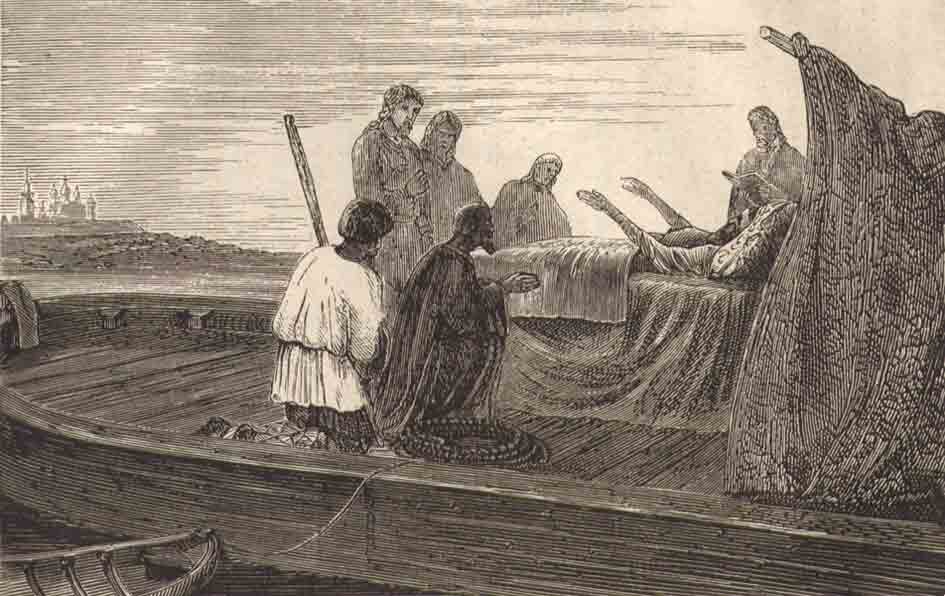 Смерть патриарха Никона (гравюра, 1870-е годы) 