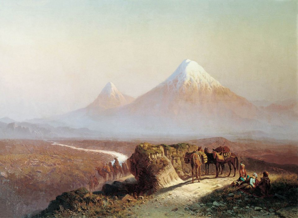 В горах. Вид на Арарат. Илья Занковский, 1894 год. Фото: Здравствуй, Россия