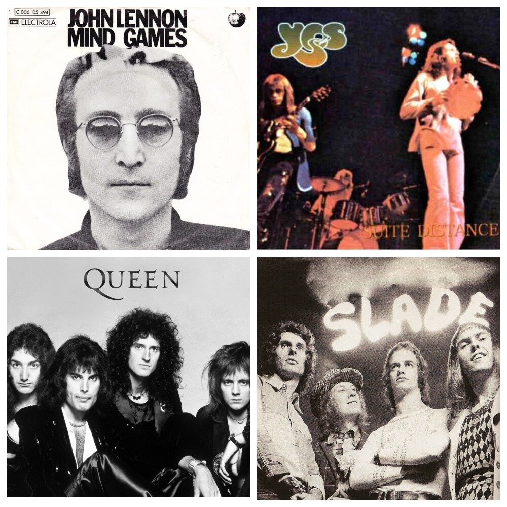 Lennon,  Yes,   Queen,   Slade