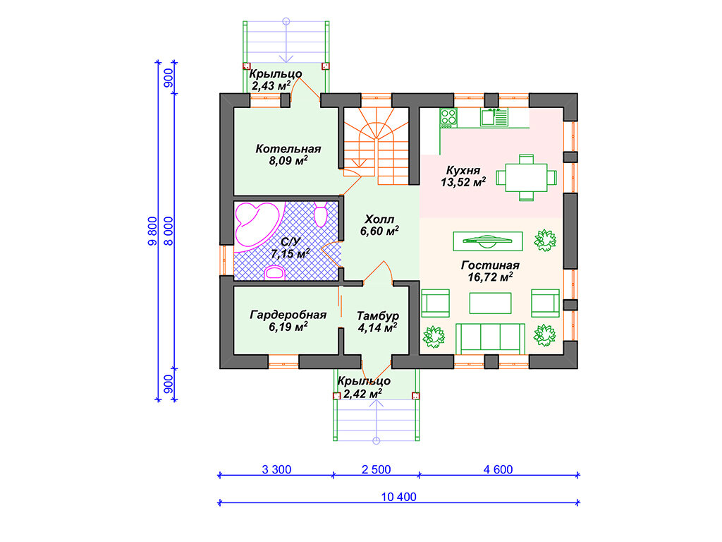 Бюджетный дом из блоков 130 кв м. | Arplans.ru - проекты домов | Дзен